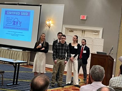 A group of students present at the Virginia Seed Conference.
