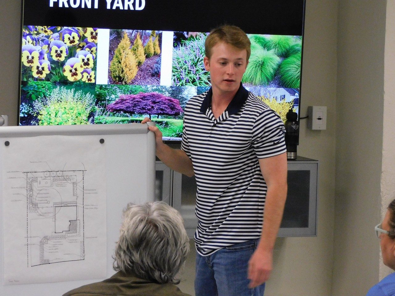 Students in the Landscape Design class present their designs.