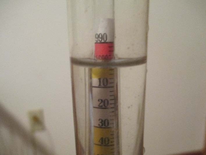 a close up of a hydrometer