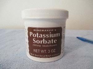 a container labeled Potassium Sorbate