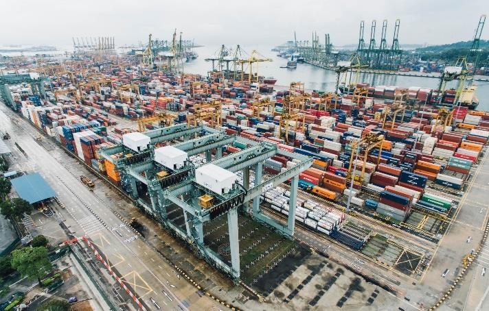 Figure 6. Shipping port with hundreds of box cars representing the supply chain.