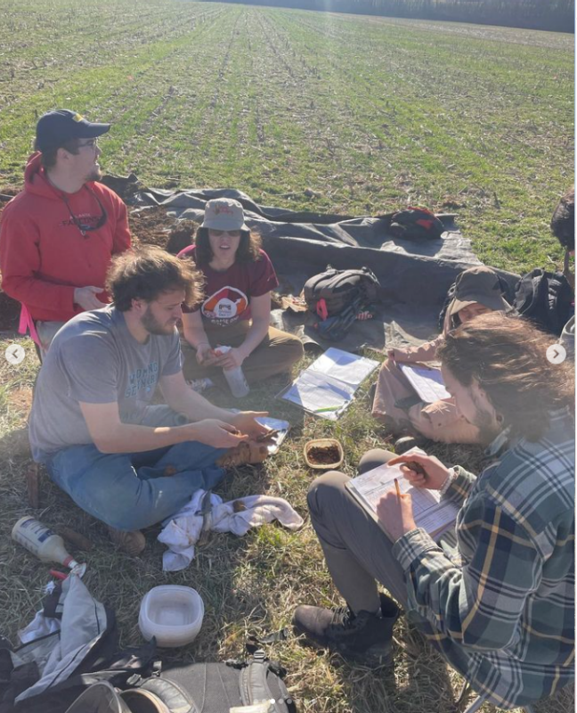The Soil Judging Team prepares for the national competition.