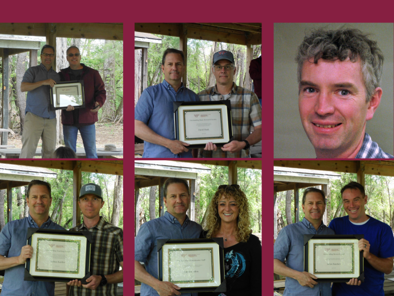 Winners of outstanding faculty and staff awards.