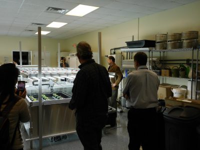 Participants tour the Controlled Environment Agriculture Innovation Center.